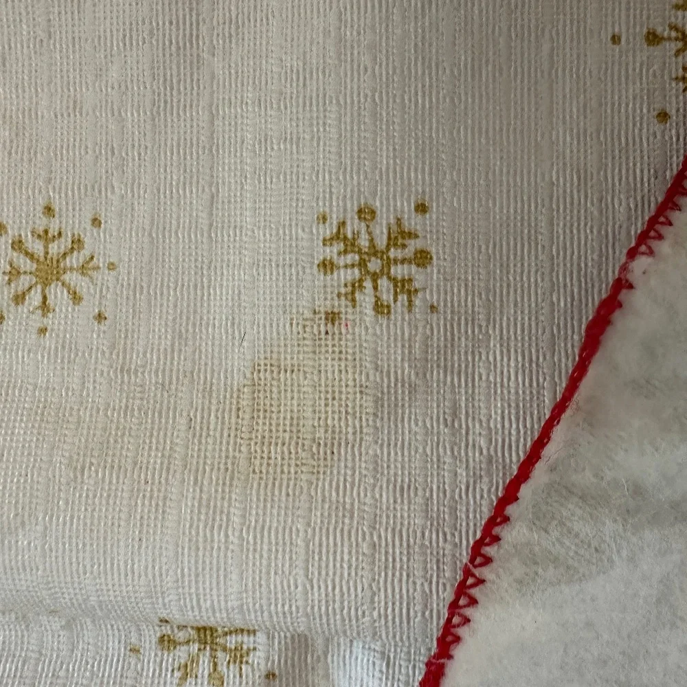 Vintage Festive Holiday Plastic Tablecloth Winter Design